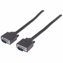 Manhattan 312721, 4,5 m, VGA (D-Sub), VGA (D-Sub), Maschio, Maschio, Nero