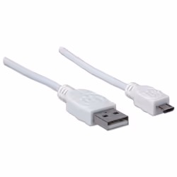 Manhattan 323987 cavo USB USB 2.0 1 m USB A Micro-USB B Bianco - Vista aggiuntiva 2