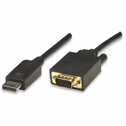 Manhattan 325332 adattatore per inversione del genere dei cavi DisplayPort VGA (D-Sub) Nero