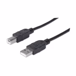 Manhattan 333368, 1,8 m, USB A, USB B, USB 2.0, Maschio/Maschio, Nero