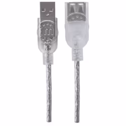 Manhattan 336314 cavo USB USB 2.0 1,8 m USB A Argento