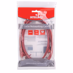 Intellinet RJ-45, 1.5m, Cat5e, UTP cavo di rete Rosso 1,5 m U/UTP (UTP) - Vista aggiuntiva 4