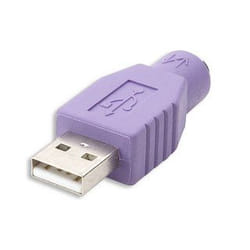 Manhattan 341158 adattatore per inversione del genere dei cavi 1x USB M 1x PS/2 F Lillà