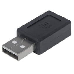 Manhattan 354653 adattatore per inversione del genere dei cavi USB A USB C Nero
