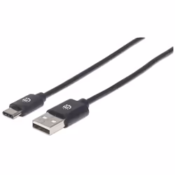 Manhattan 354929, 2 m, USB A, USB C, USB 2.0, 0,48 Gbit/s, Nero