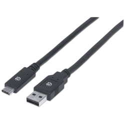 Manhattan 354974 cavo USB USB 3.2 Gen 1 (3.1 Gen 1) 2 m USB C USB A Nero