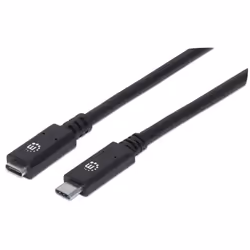 Manhattan 355230, 0,5 m, USB C, USB C, USB 3.2 Gen 2 (3.1 Gen 2), 10 Gbit/s, Nero
