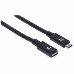 Manhattan 355230 cavo USB USB 3.2 Gen 2 (3.1 Gen 2) 0,5 m USB C Nero