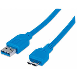 Manhattan 393898 cavo USB USB 3.2 Gen 1 (3.1 Gen 1) 1 m USB A Micro-USB B Blu