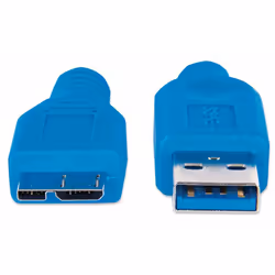 Manhattan 393898 cavo USB USB 3.2 Gen 1 (3.1 Gen 1) 1 m USB A Micro-USB B Blu