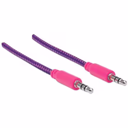 Manhattan 394116 cavo audio 1 m 3.5mm Rosa, Viola