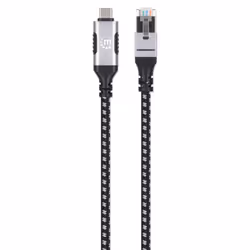 Manhattan 394826 adattatore per inversione del genere dei cavi RJ-45 USB-C Nero, Argento - Vista aggiuntiva 3