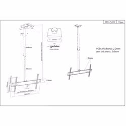 Manhattan 423625 Supporti a parete per TV 70" Nero - Vista aggiuntiva 5