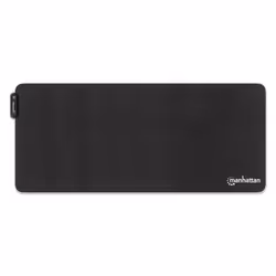 Manhattan 425506, Nero, Monocromatico, Tessuto intessuto, Alimentazione USB, Rosso/Verde/Blu, Tappetino per mouse per gioco d ...