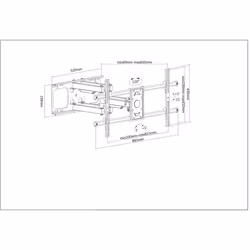 Manhattan 461290 Supporti a parete per TV 2,29 m (90") Nero - Vista aggiuntiva 5