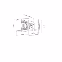 Manhattan 461306 Supporti a parete per TV 55" Nero, Argento - Vista aggiuntiva 5