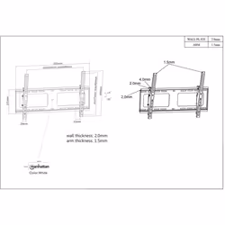 Manhattan 461481 Supporti a parete per TV 2,03 m (80") Nero - Vista aggiuntiva 5