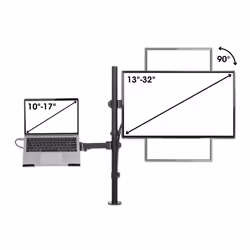 Manhattan 462136 Supporti a parete per TV 32" Scrivania Nero - Vista aggiuntiva 6