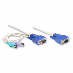 Intellinet VGA M - VGA M, 2 x PS/2, 3m, 3 m, Bianco, VGA (D-Sub), HD15, 2 x PS/2, Maschio/Maschio, Intellinet 501620, 521796, ...