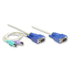 Intellinet VGA M - VGA M, 2 x PS/2, 3m cavo per tastiera, video e mouse Bianco