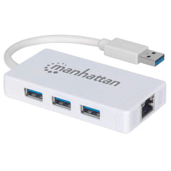Manhattan 507578 replicatore di porte e docking station per laptop USB 3.2 Gen 1 (3.1 Gen 1) Type-A Bianco