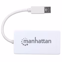 Manhattan 507578 replicatore di porte e docking station per laptop USB 3.2 Gen 1 (3.1 Gen 1) Type-A Bianco