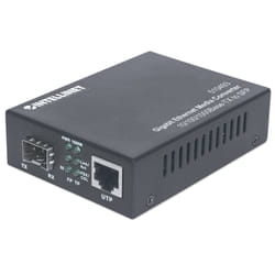 Intellinet 510493 convertitore multimediale di rete 1000 Mbit/s Nero