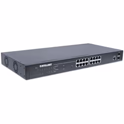 Intellinet 561198 switch di rete Gestito L2+ Gigabit Ethernet (10/100/1000) Supporto Power over Ethernet (PoE) 1U Nero