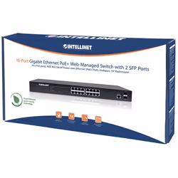Intellinet 561198 switch di rete Gestito L2+ Gigabit Ethernet (10/100/1000) Supporto Power over Ethernet (PoE) 1U Nero - Vista aggiuntiva 5