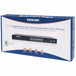 Intellinet 561341 switch di rete Gestito L2+ Gigabit Ethernet (10/100/1000) Supporto Power over Ethernet (PoE) 1U Nero - Vista aggiuntiva 5