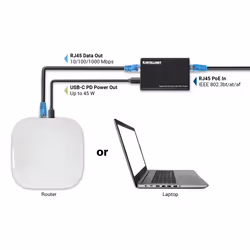 Intellinet 561693 divisore di rete Supporto Power over Ethernet (PoE) Nero - Vista aggiuntiva 6