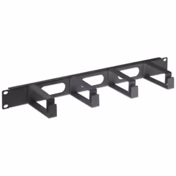 Intellinet 711074, Pannello di gestione del cavo, Nero, Plastica, Acciaio, 1U, CE, 48,3 cm (19")