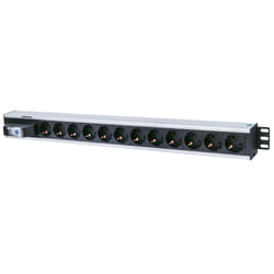 Intellinet 711449 unità di distribuzione dell'energia (PDU) 12 presa(e) AC Nero, Grigio