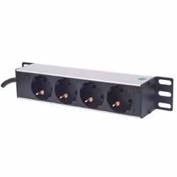 Intellinet 714020, Basic, 1U, Orizzontale/Verticale, Grigio, 4 presa(e) AC, Tipo F