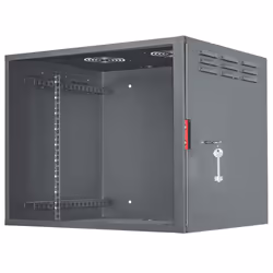 Intellinet 714440, Da parete, 9U, 30 kg, Lucchetti, 18 kg, Nero