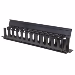 Intellinet 714679, Pannello di gestione del cavo, Nero, Plastica, 1U, 19", 48,3 cm (19")