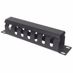 Intellinet 714853, Pannello di gestione del cavo, Nero, Plastica, 1U, 25,4 cm (10"), 254,4 mm