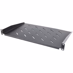 Intellinet 714884, Mensola per scaffale, Nero, Acciaio, 25 kg, 1U, 48,3 cm (19")