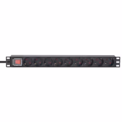 Intellinet 715133 unità di distribuzione dell'energia (PDU) 9 presa(e) AC 1U Nero