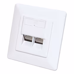 Intellinet 771917, 2 x RJ-45, STP, 6a, 500 MHz, 250 MΩ, Bianco