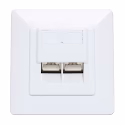 Intellinet 771917 presa energia 2 x RJ-45 Bianco