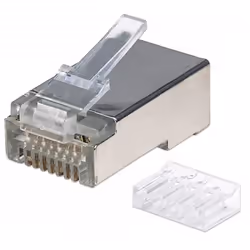 Intellinet 790635, RJ-45, Argento, Trasparente, Cat6, S/UTP (STP), Oro, 90 pz