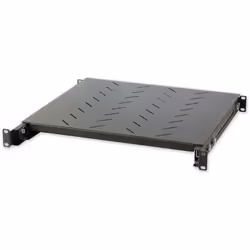Techly I-CASE SLIDE-350BX, Mensola regolabile, Nero, 40 kg, 1U, 48,3 cm (19"), 445 mm