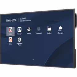 Viewsonic CDE4331-1C visualizzatore di messaggi Pannello piatto per segnaletica digitale 109,2 cm (43") LCD Wi-Fi 500 cd/m² 4K Ultra HD Nero Processore integrato Android 14 24/7 - Vista aggiuntiva 3