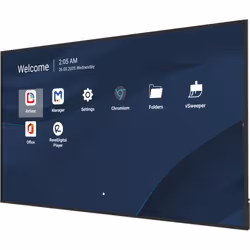 Viewsonic CDE8631-1C visualizzatore di messaggi Pannello piatto per segnaletica digitale 2,18 m (86") LCD Wi-Fi 500 cd/m² 4K Ultra HD Nero Processore integrato Android 14 24/7 - Vista aggiuntiva 3