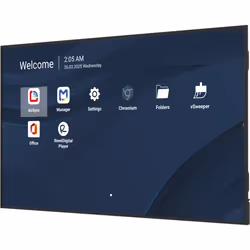 Viewsonic CDE9831-1C visualizzatore di messaggi Pannello piatto per segnaletica digitale 2,49 m (98") LCD Wi-Fi 500 cd/m² 4K Ultra HD Nero Processore integrato Android 14 24/7 - Vista aggiuntiva 3