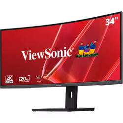 Viewsonic VA VA3420C-2 Monitor PC 86,4 cm (34") 3440 x 1440 Pixel UltraWide Quad HD LED Nero - Vista aggiuntiva 3