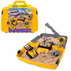 Kinetic Sand Valigetta Cantiere con veicolo e 907 g di sabbia, dai 3 anni - 6055877, Sabbia cinetica per bambini, 3 anno/i, M ...