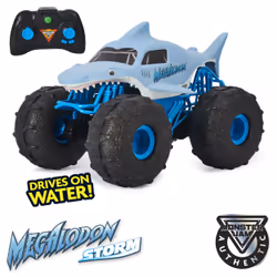 Monster Jam , Veicolo Radicomandato Megalodon Storm, Per Tutti I Tipi Di Terreno, In Scala 1:15, Dai 4 Anni, 6056227