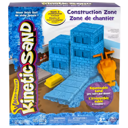 Kinetic Sand Construction Zone, Sabbia cinetica per bambini, 3 anno/i, Blu
